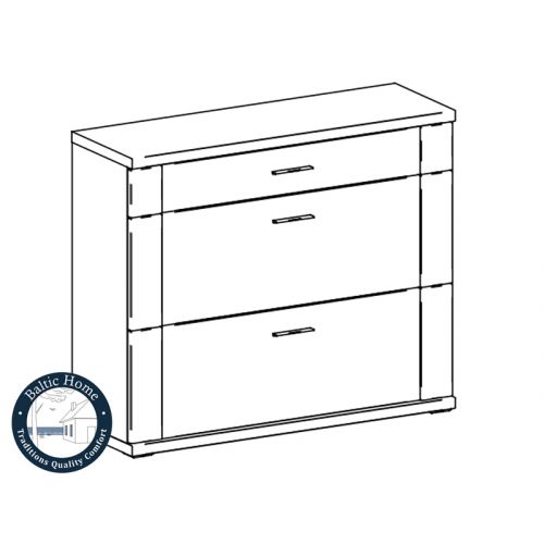 Buy chest of drawers Type 51 Manhattan arctic white/graphite