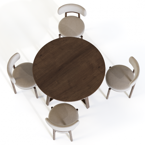 Round Dining Table D-110 made of ash wood
