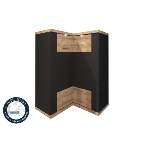 Buy chest of drawers corner p Type 19 Manhattan black matt/ribbek