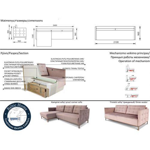 Buy corner sofa DOMINO