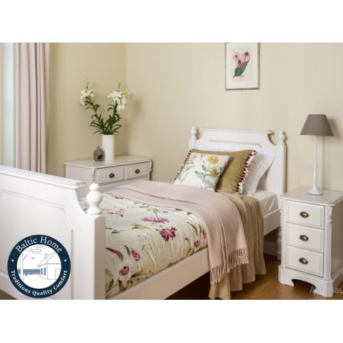 Buy bedside table ABJ213 Amore Ice white with patina